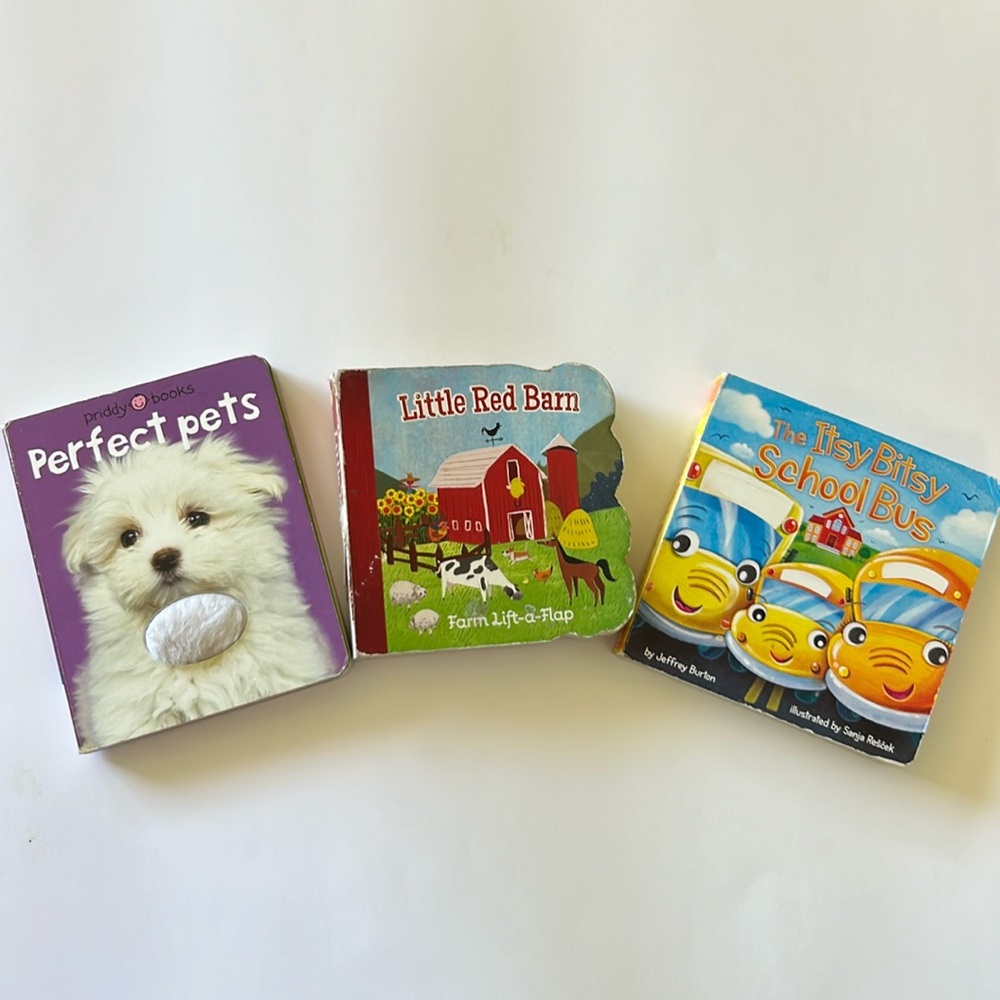 Set of 3 baby board books.